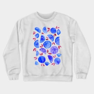 Watercolor grapefruit - funny blue Crewneck Sweatshirt